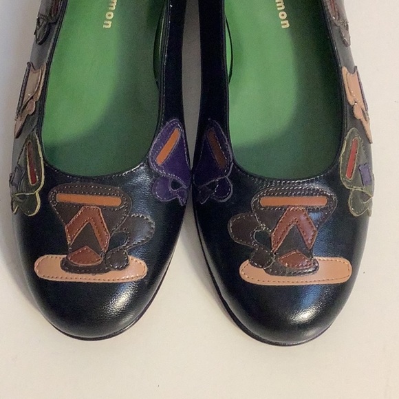 Vintage Michael Simon Leather “Coffee Cups” Slip On Ballet Flats Shoes Sz 7M - Picture 2 of 11